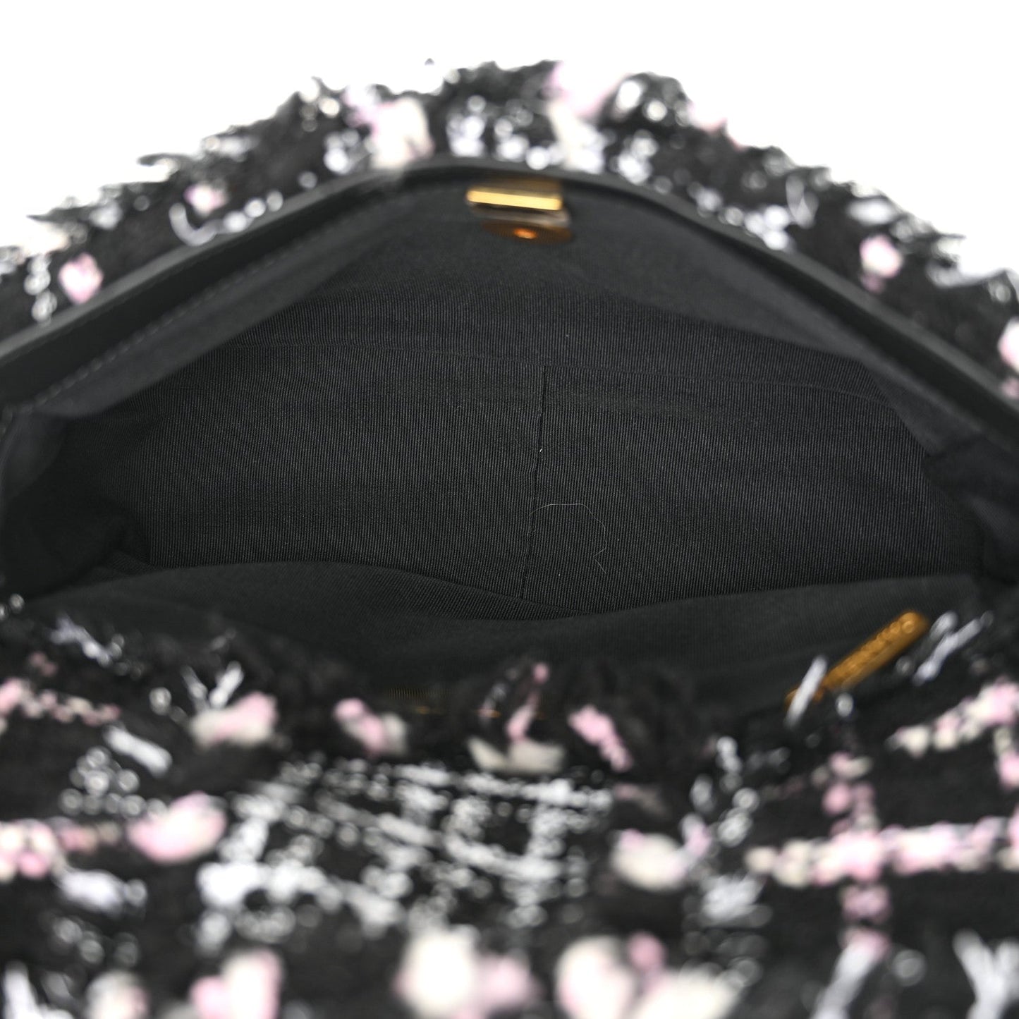 Tweed Sequin Quilted Medium Chanel 19 Flap Black Multicolor