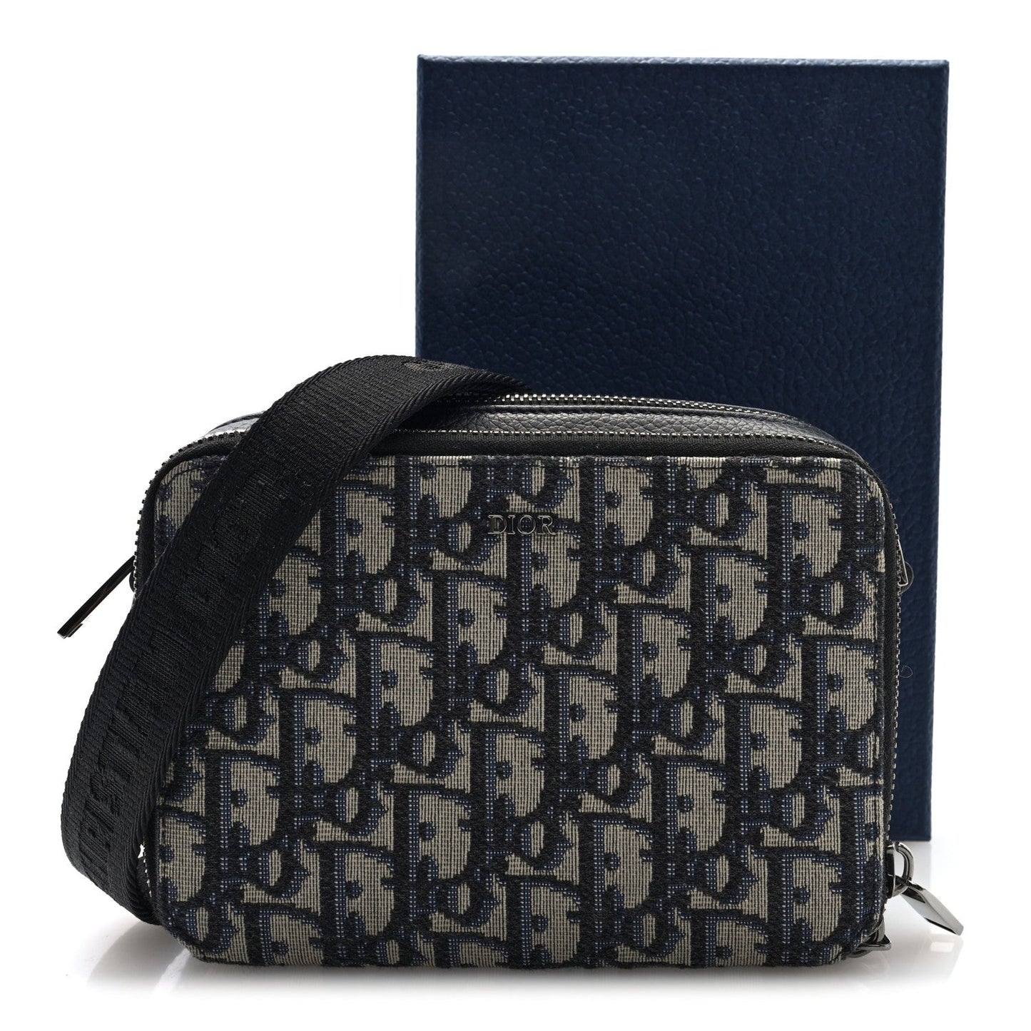 Oblique Pouch Beige Black