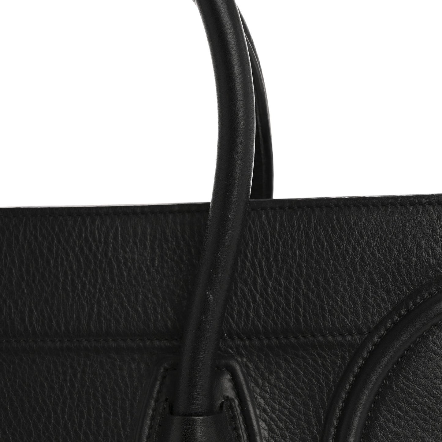 Grained Calfskin Medium Phantom Luggage Black