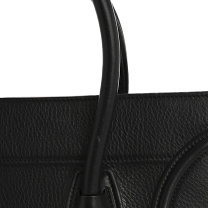 Grained Calfskin Medium Phantom Luggage Black