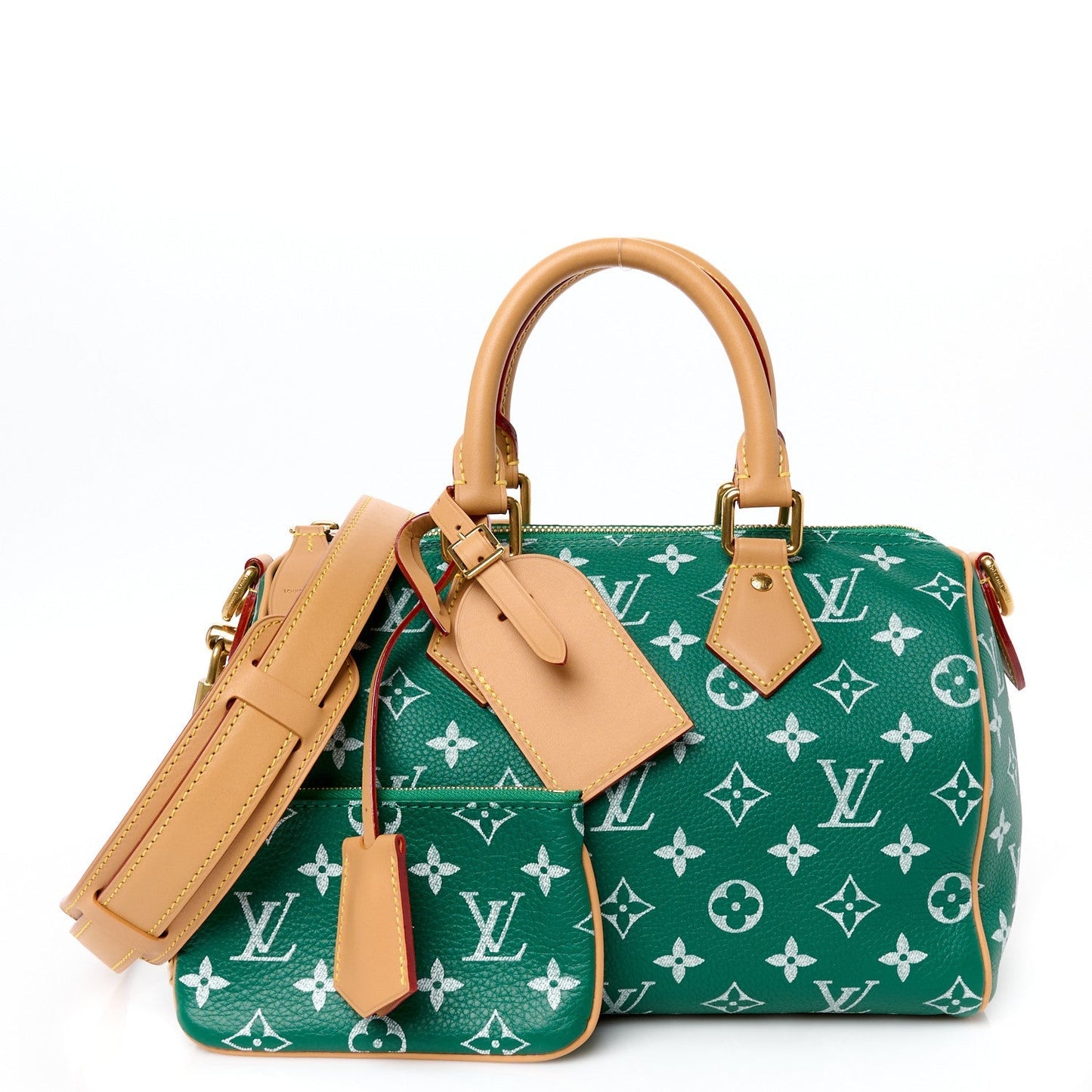 Calfskin Monogram Speedy P9 Bandouliere 25 Green