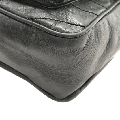 Crinkled Calfskin Matelasse Monogram Medium Niki Chain Satchel Storm