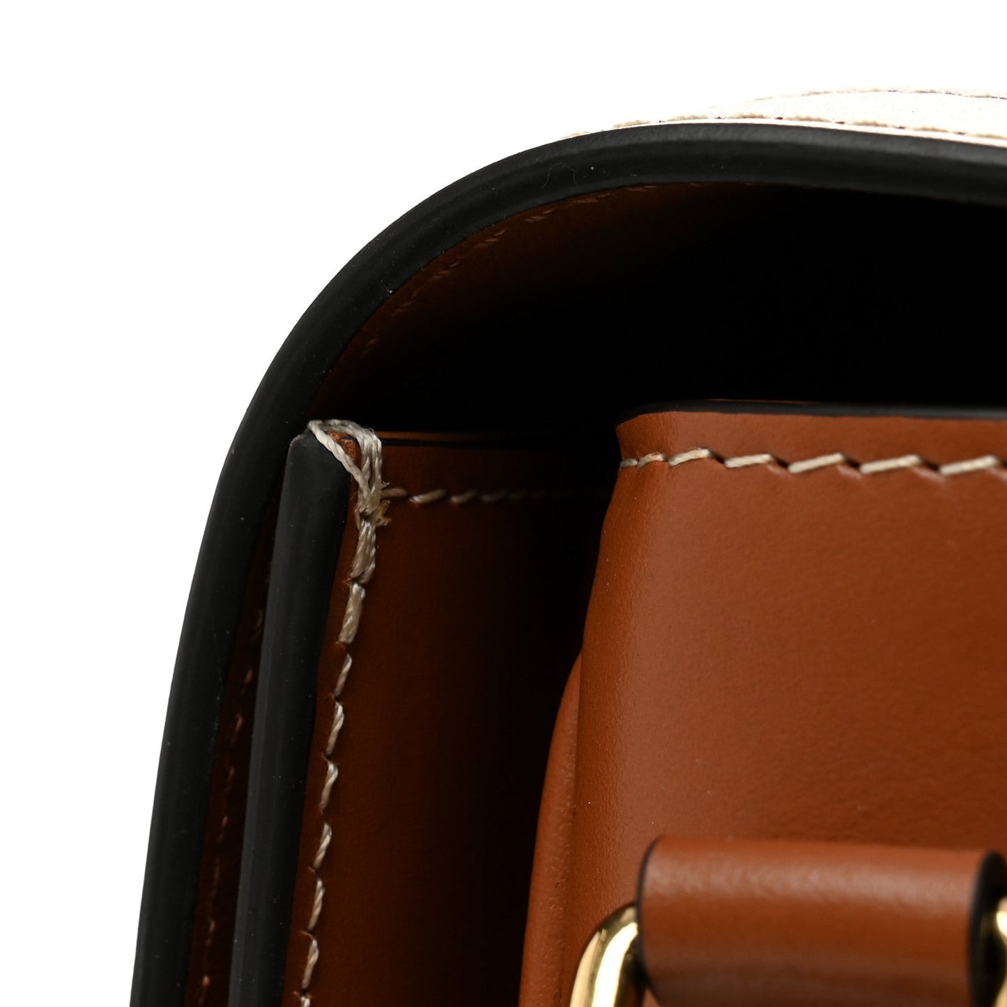 Triomphe Canvas Calfskin Medium Triomphe Bag Tan
