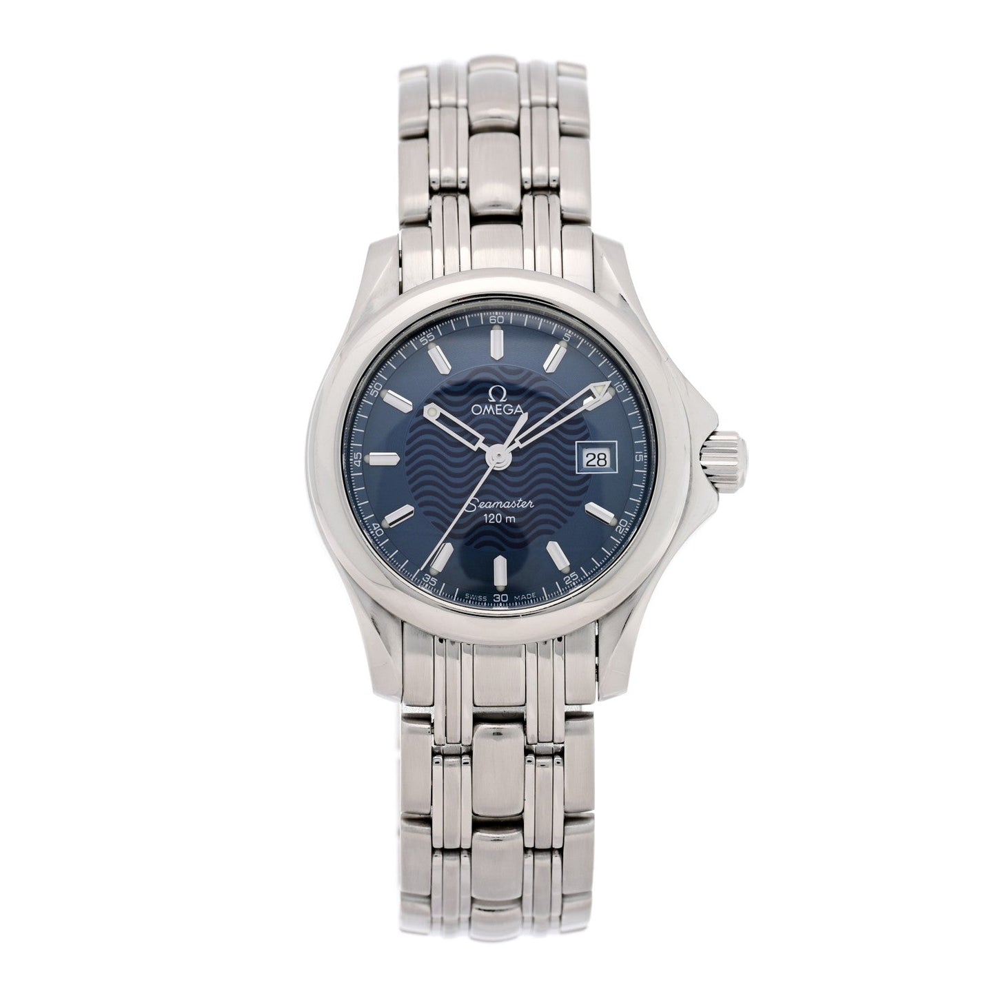 Stainless Steel 28mm Seamaster 120M Quartz Watch Blue 2571.81.00