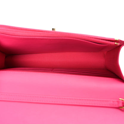 Caviar Quilted Glitter CC Roller Skate Wallet on Chain WOC Pink