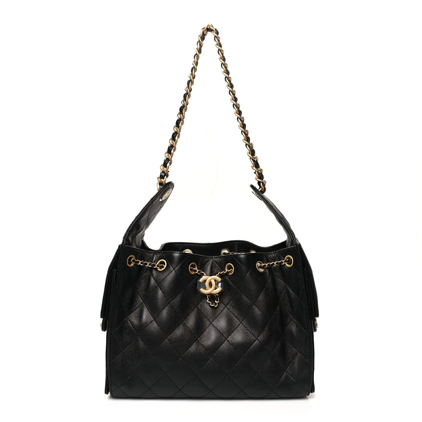 Caviar Quilted Small Chanel 25 Handbag Black