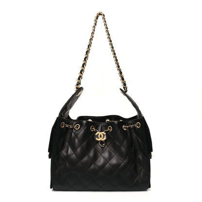 Caviar Quilted Small Chanel 25 Handbag Black