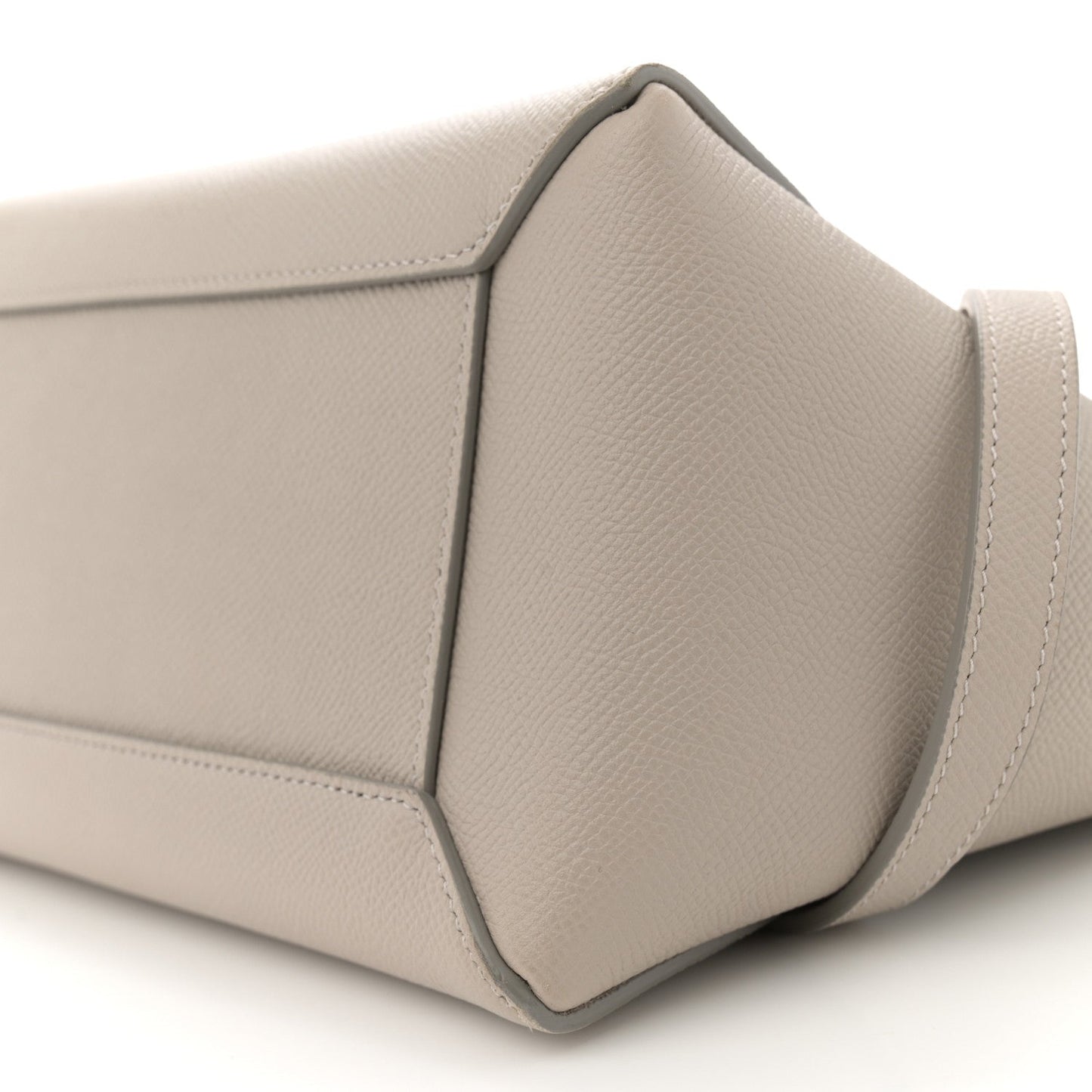 Grained Calfskin Micro Belt Bag Light Taupe