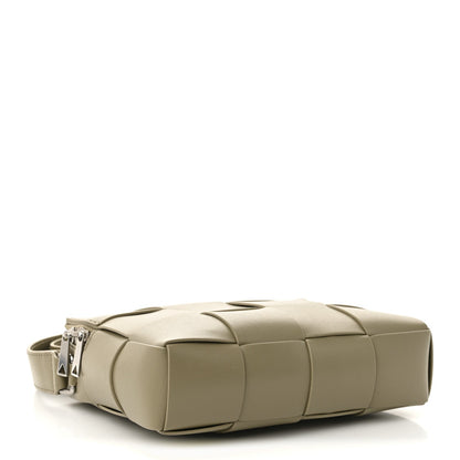 Lambskin Maxi Intrecciato Cassette Camera Bag Travertine