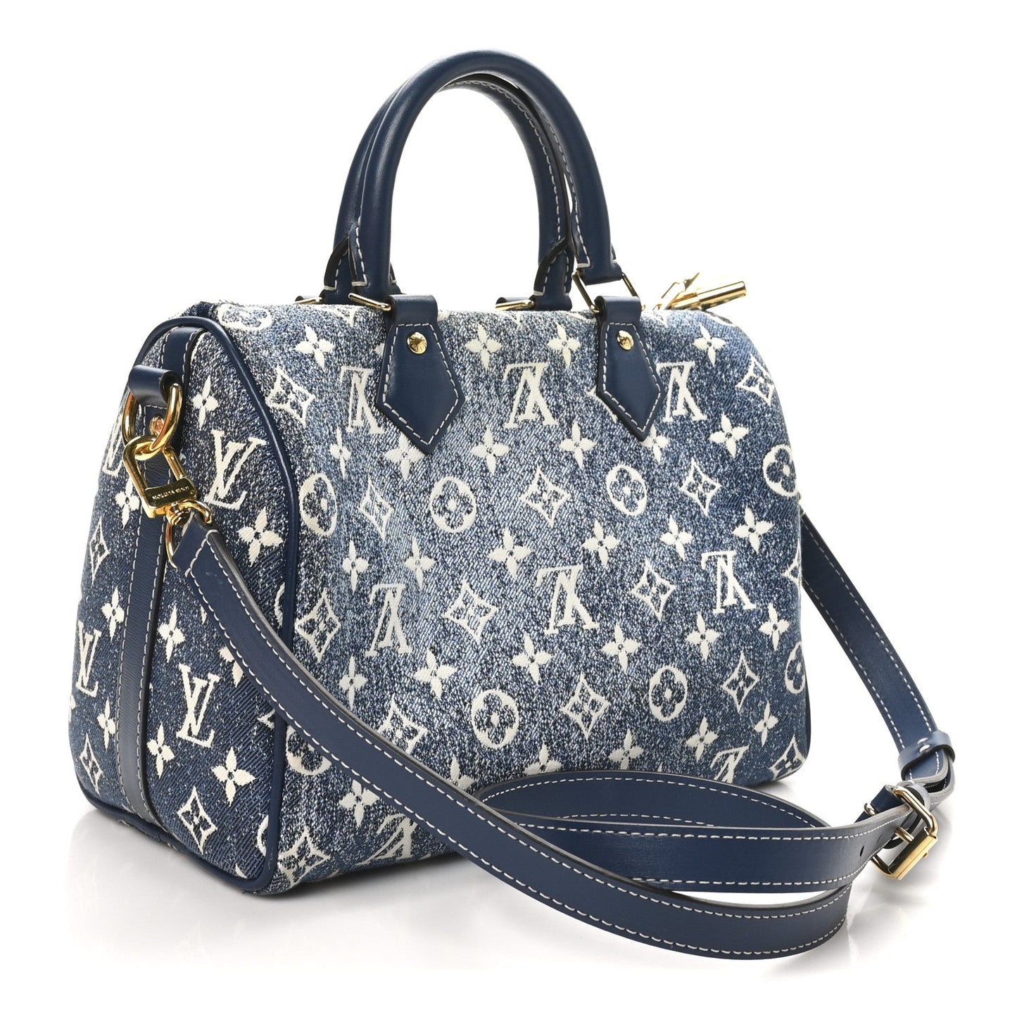 Monogram Jacquard Denim Speedy Bandouliere 25 Bleu