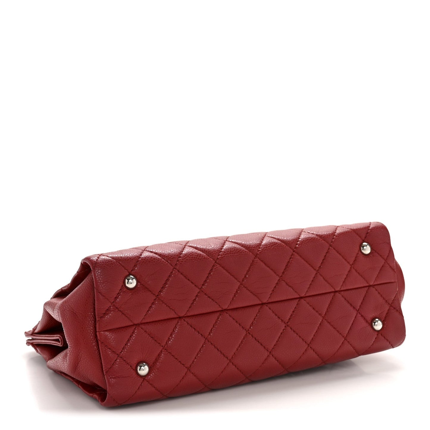Caviar Quilted Timeless CC Shopping Tote Red
