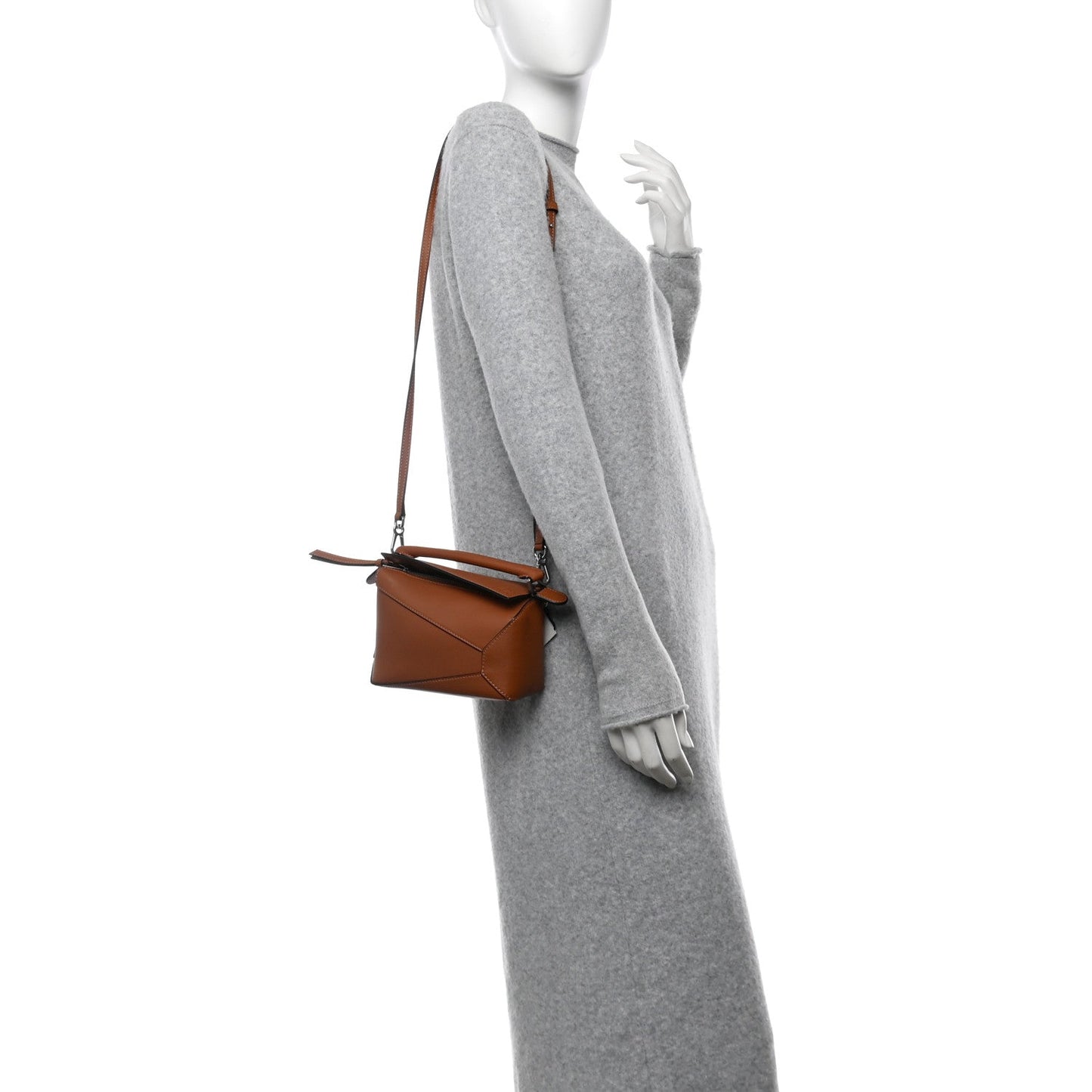 Calfskin Mini Puzzle Edge Bag Tan