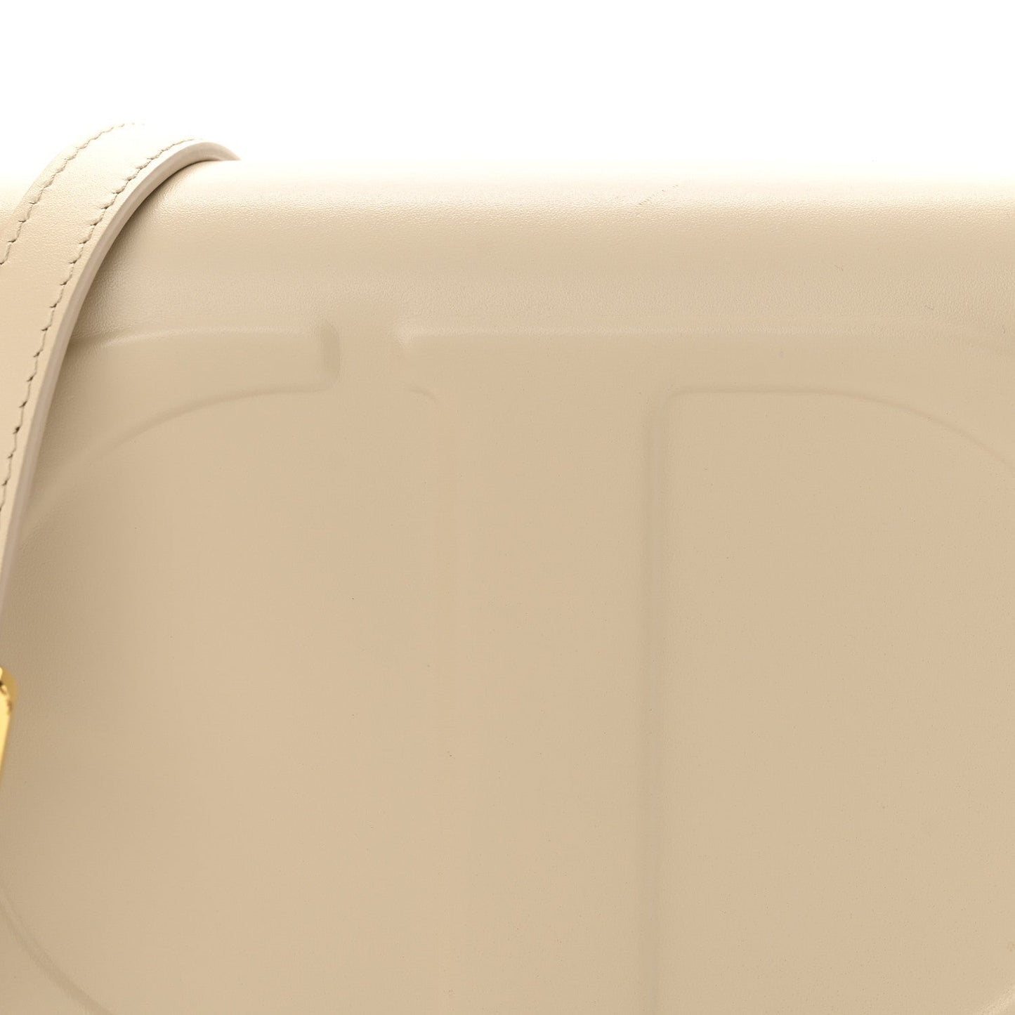Calfskin CD Signature Flap Crossbody Caramel Beige