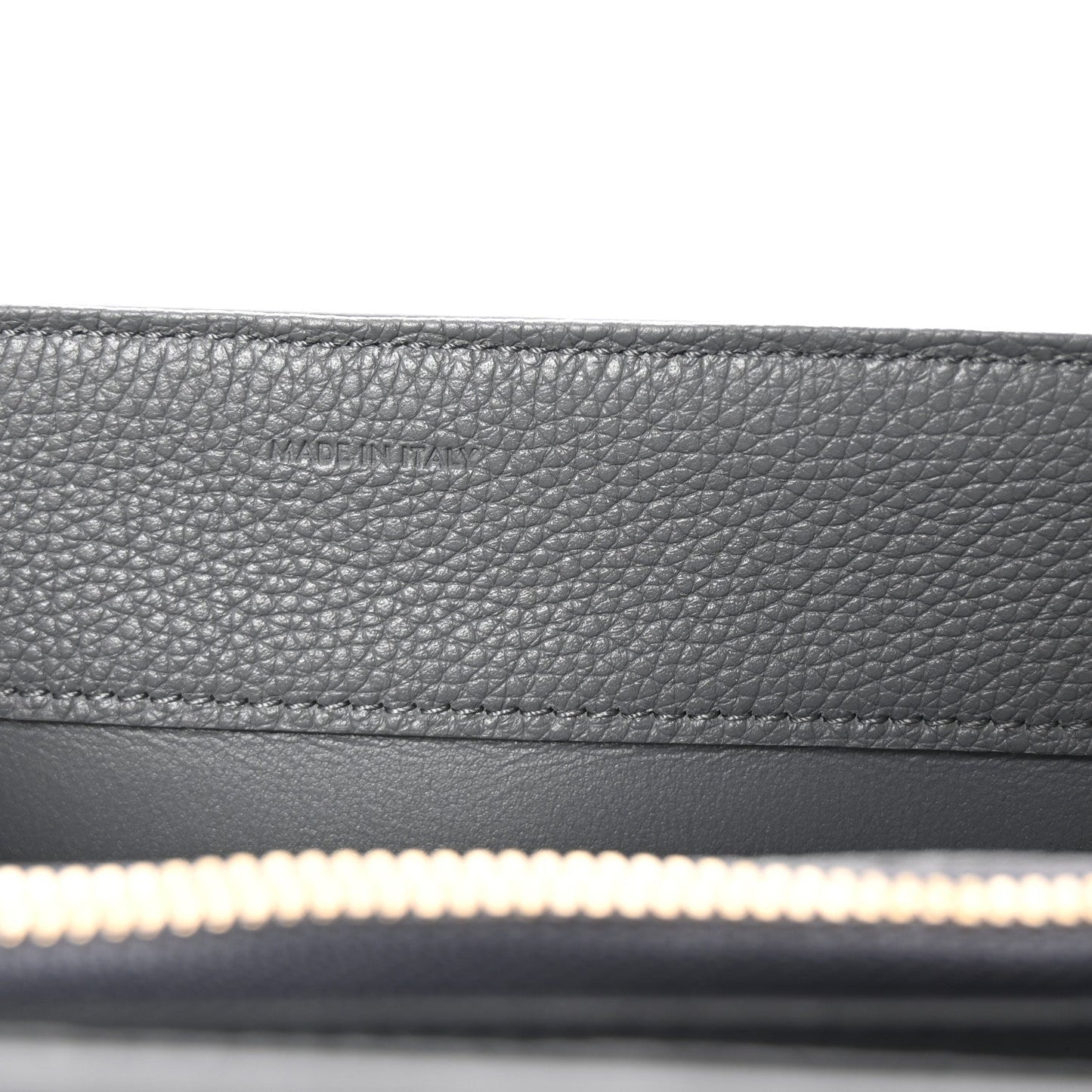 Grained Calfskin Medium 16 Top Handle Bag Grey