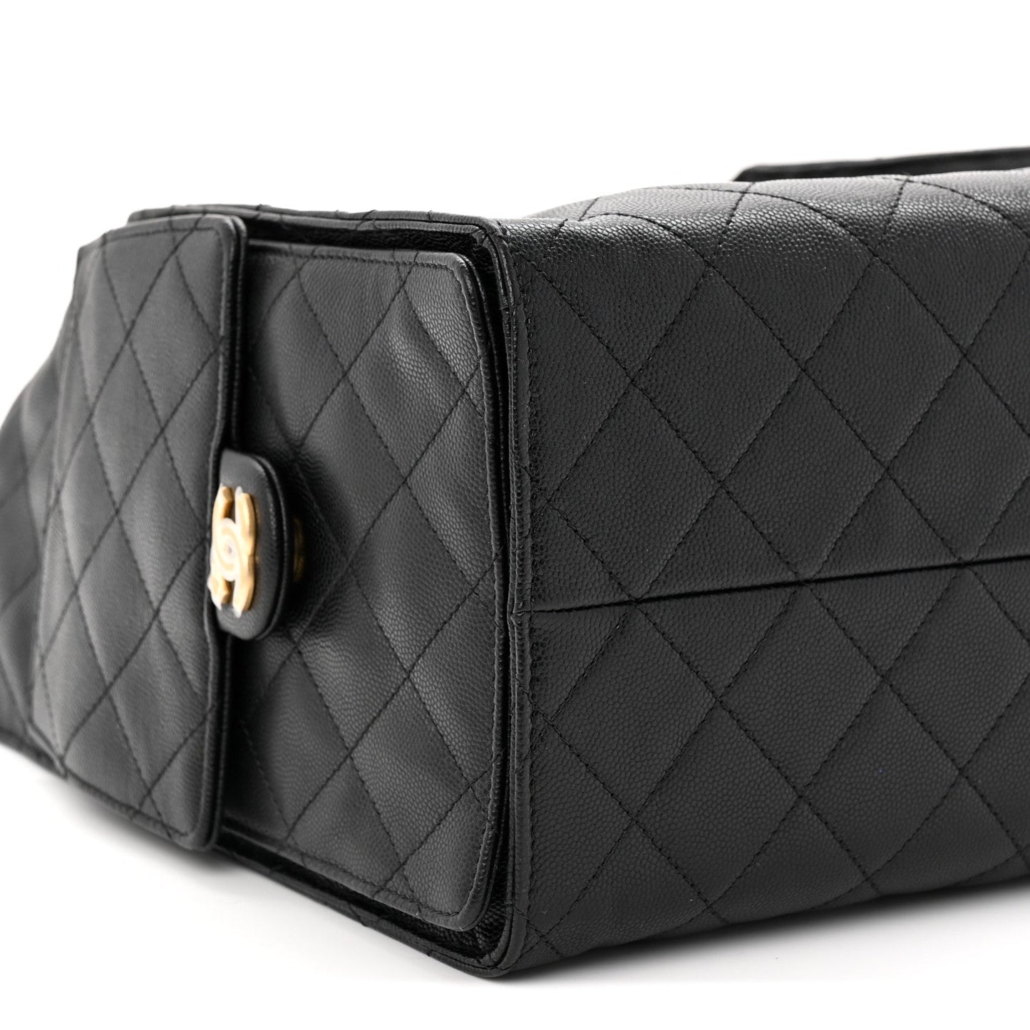 Caviar Quilted Medium Chanel 25 Handbag Black
