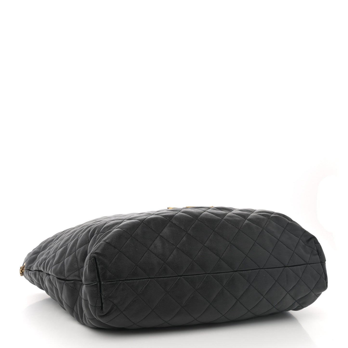 Lambskin Quilted Maxi Icare Shopping Tote Black