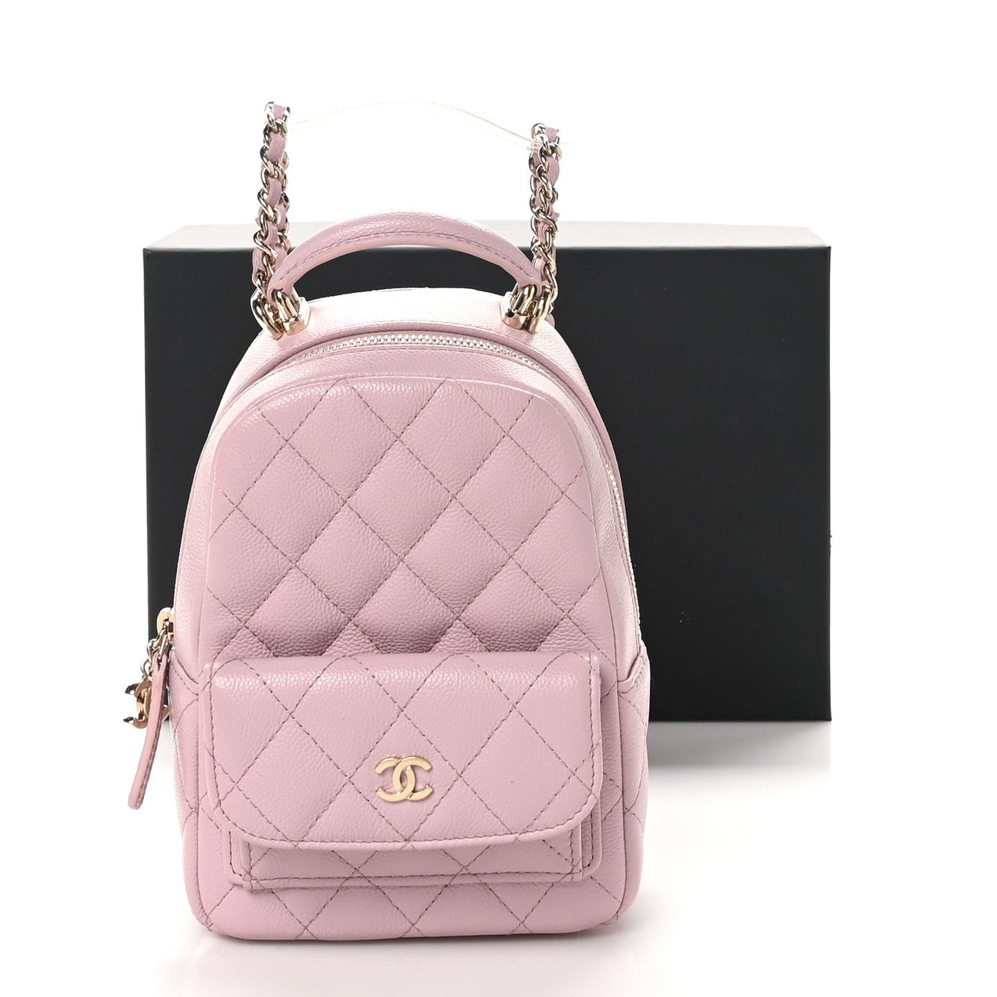 Caviar Quilted CC Mini Classic Backpack Lilac
