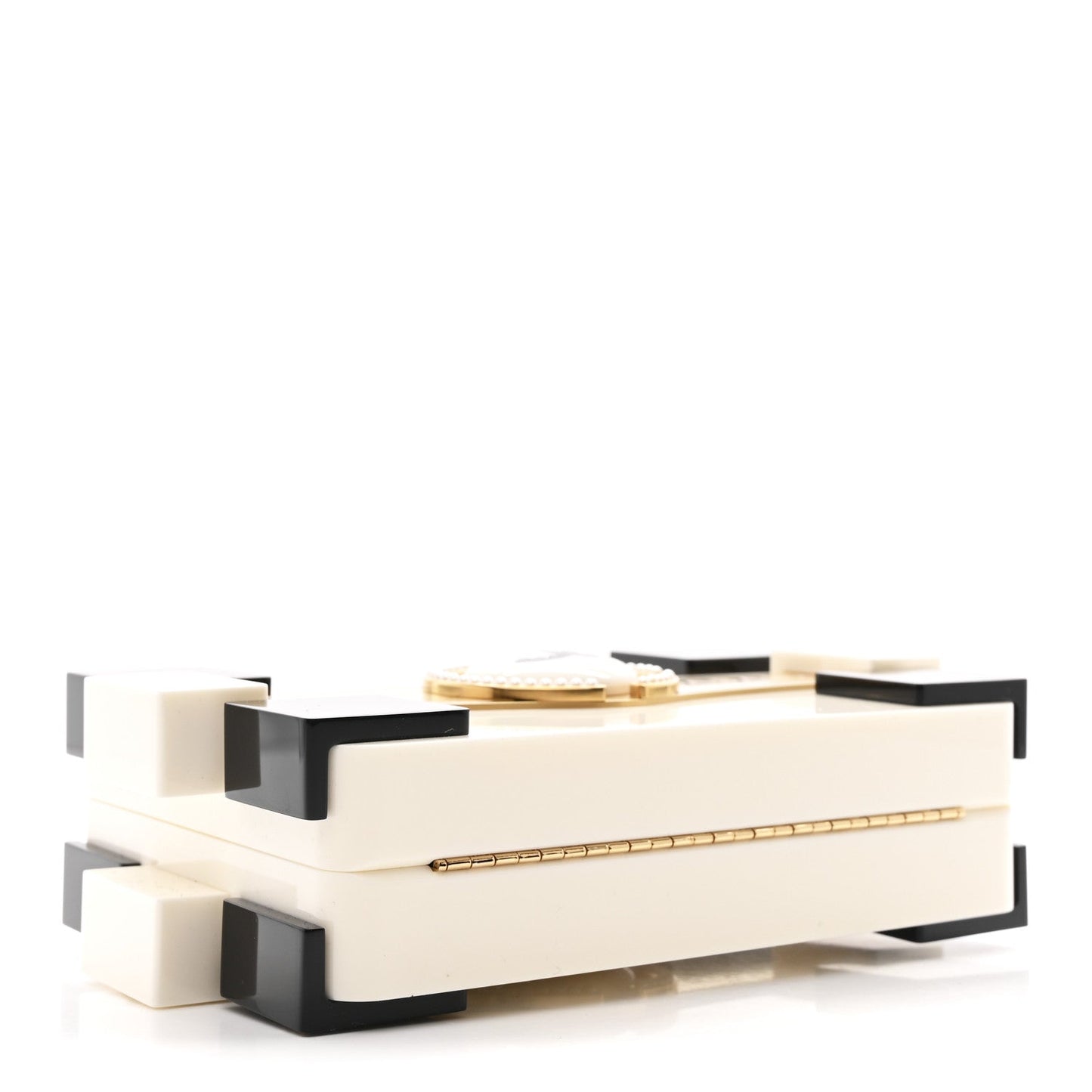 Plexiglass Boy Brick Havana by Night Clutch White Black