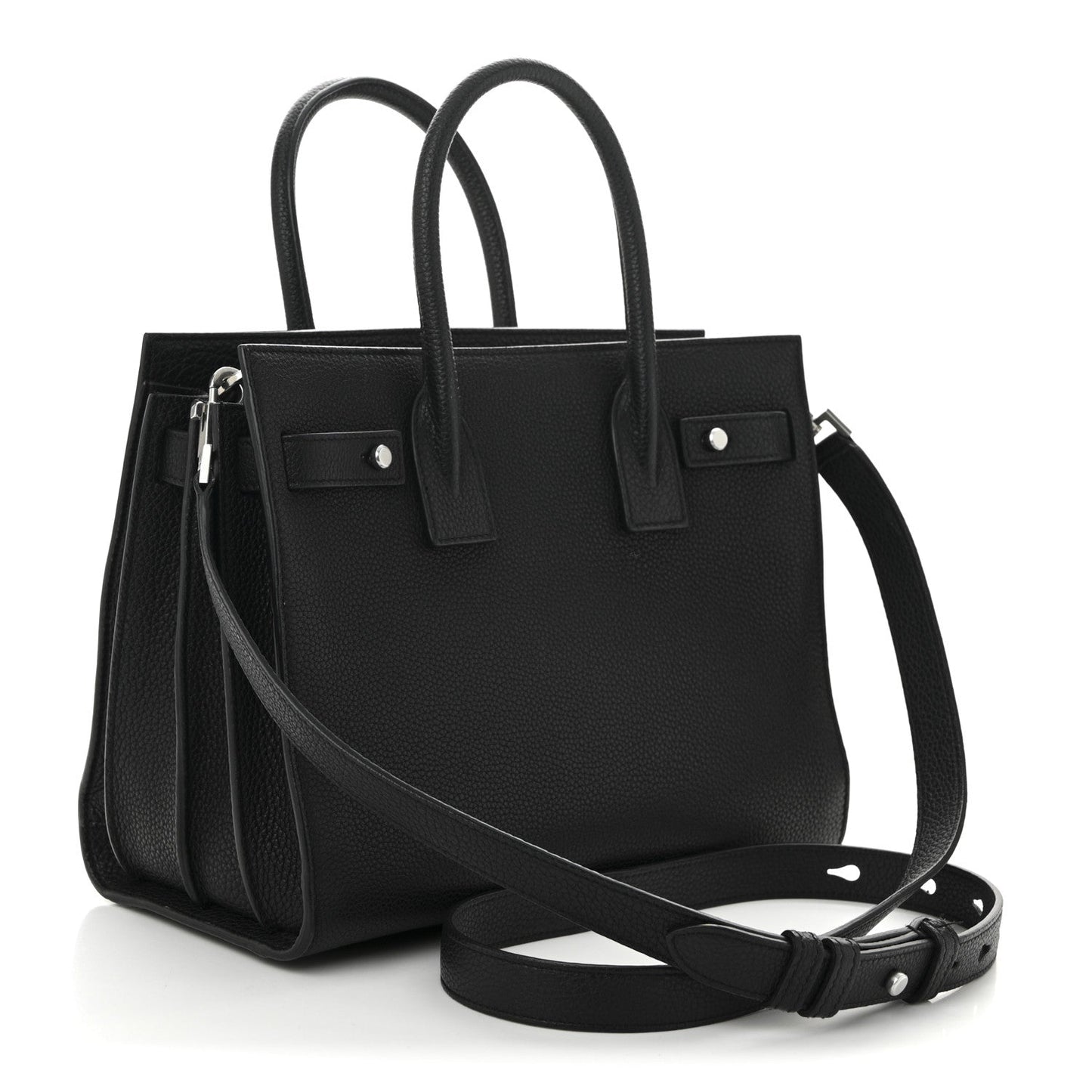 Grained Calfskin Baby Sac De Jour Souple Black