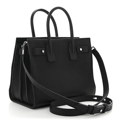 Grained Calfskin Baby Sac De Jour Souple Black