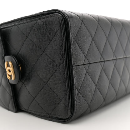 Caviar Quilted Small Chanel 25 Handbag Black