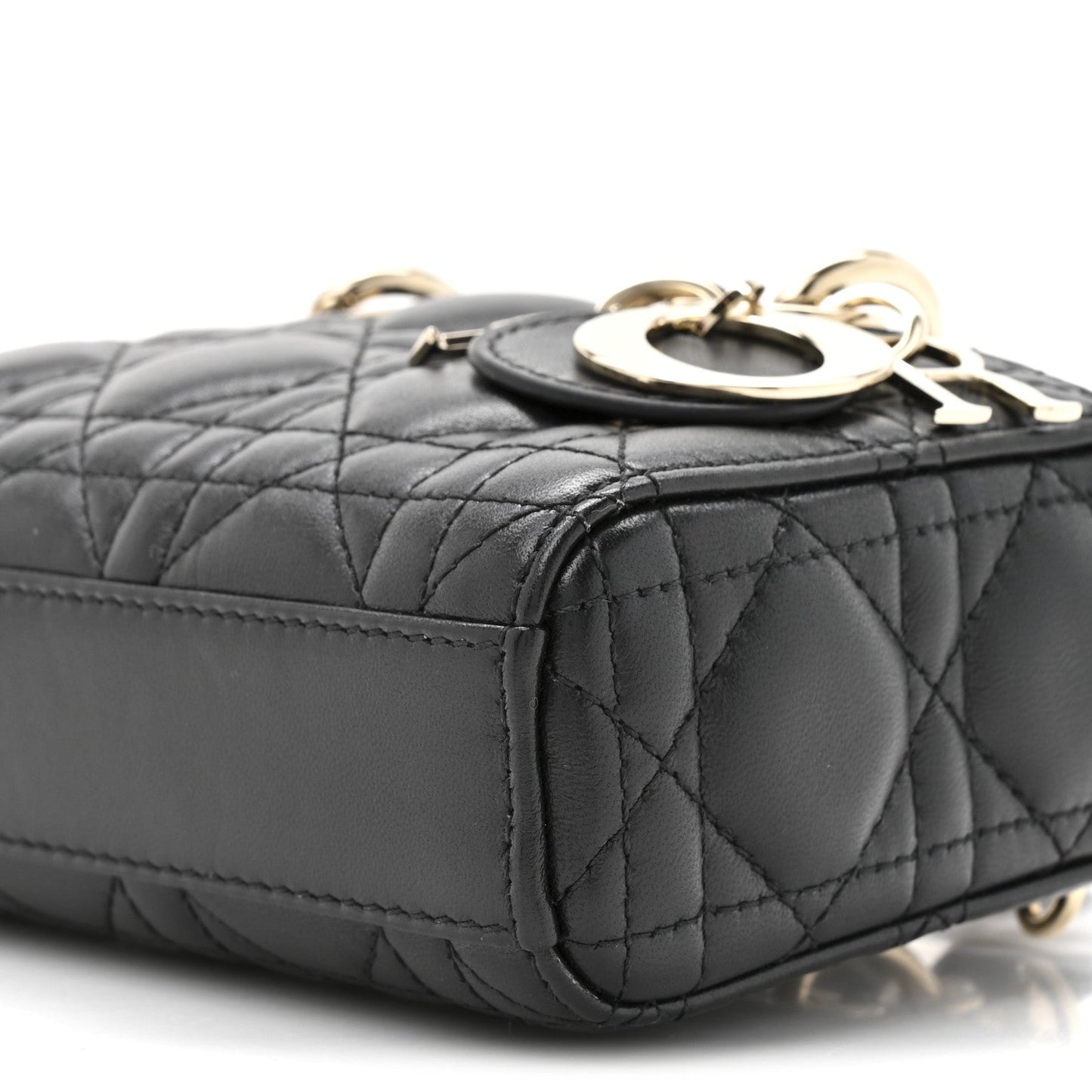 Lambskin Cannage Micro Lady D-Joy Black
