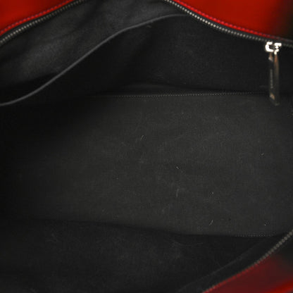 Smooth Airbrushed Calfskin XL Gancini Buckles Tote Bag Flame Red Black