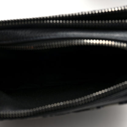Oblique Pouch Beige Black