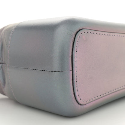 Iridescent Lambskin Calfskin Quilted Medium Gabrielle Hobo Light Purple