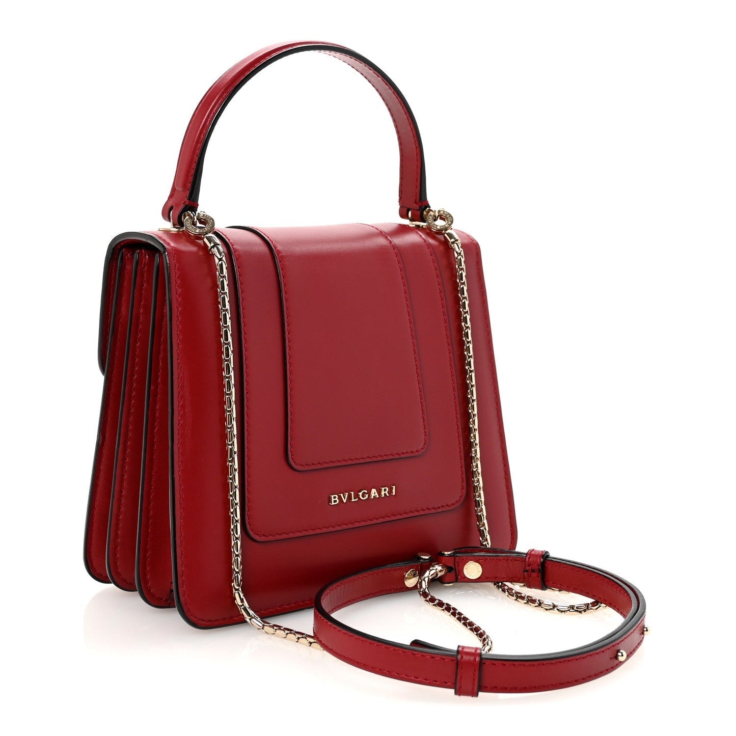 Calfskin Serpenti Forever Top Handle Red
