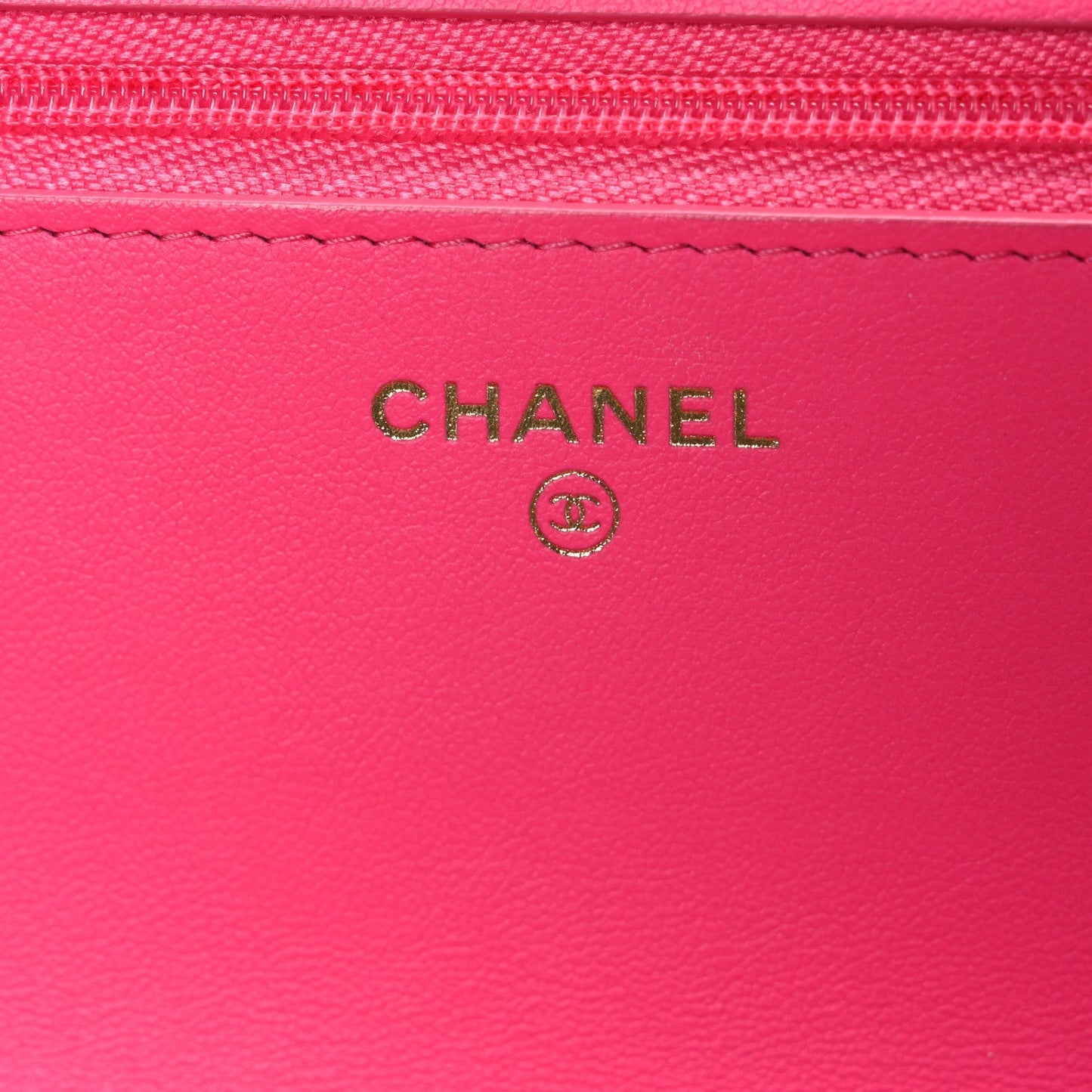 Caviar Quilted Glitter CC Roller Skate Wallet on Chain WOC Pink