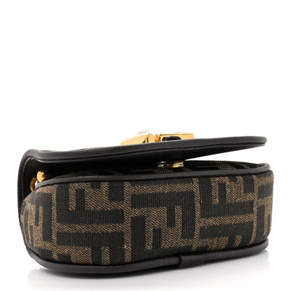 Fabric Jacquard Vitello Cher Cuoio FF 1974 Nano Fendi C'mon Tobacco Moro Ebano
