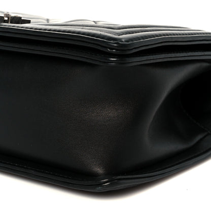 Calfskin Quilted Medium Boy Flap Black