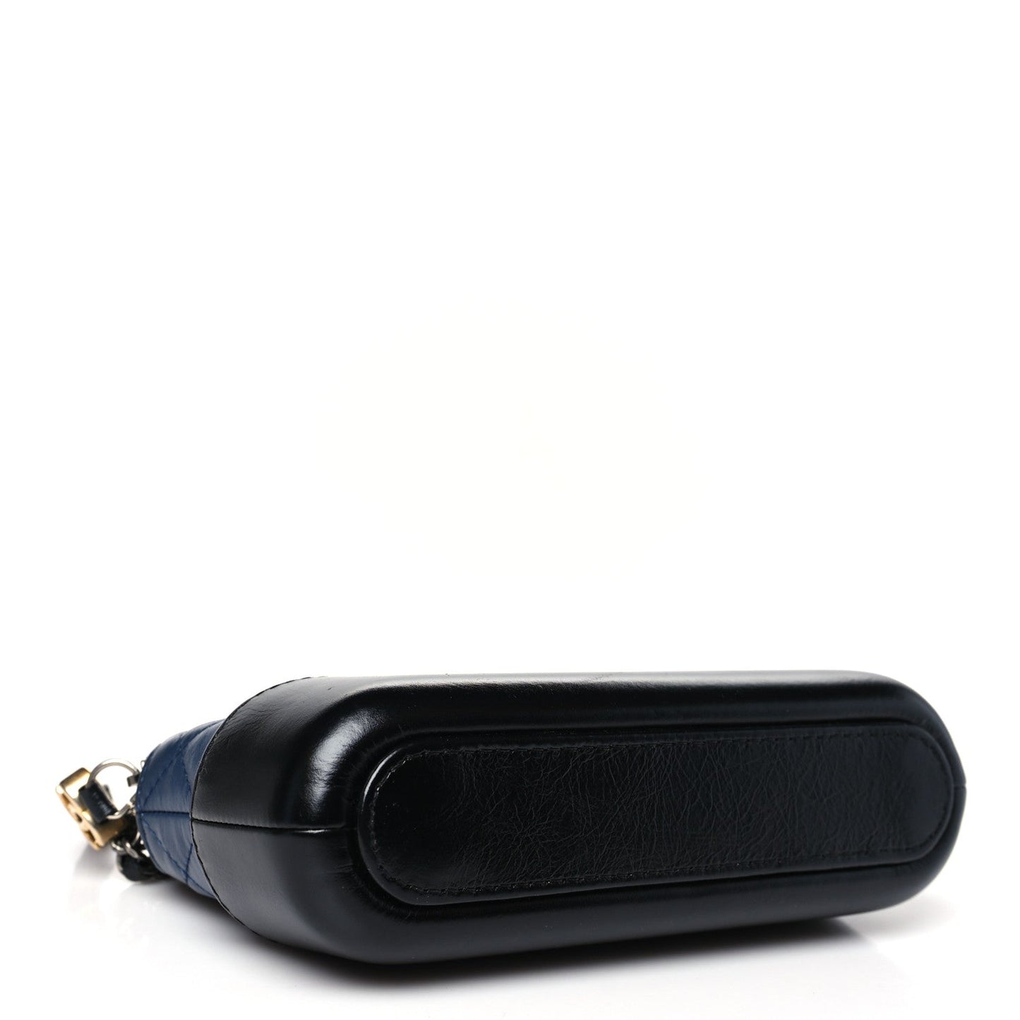 Aged Calfskin Quilted Small Gabrielle Clutch With Chain Navy Black