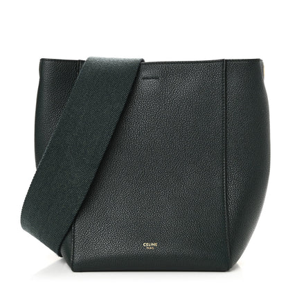 Soft Grained Calfskin Small Sangle Bucket Bag Amazone