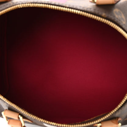 Monogram My LV Heritage Speedy Bandouliere 30 Fuchsia White