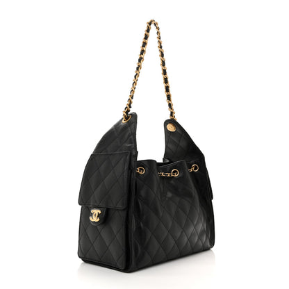 Caviar Quilted Small Chanel 25 Handbag Black