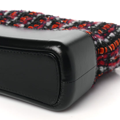 Tweed Calfskin Medium Gabrielle Hobo Black Red Blue