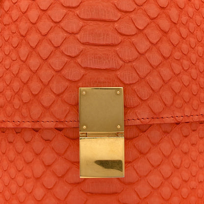 Snakeskin Classic Box Flap Orange