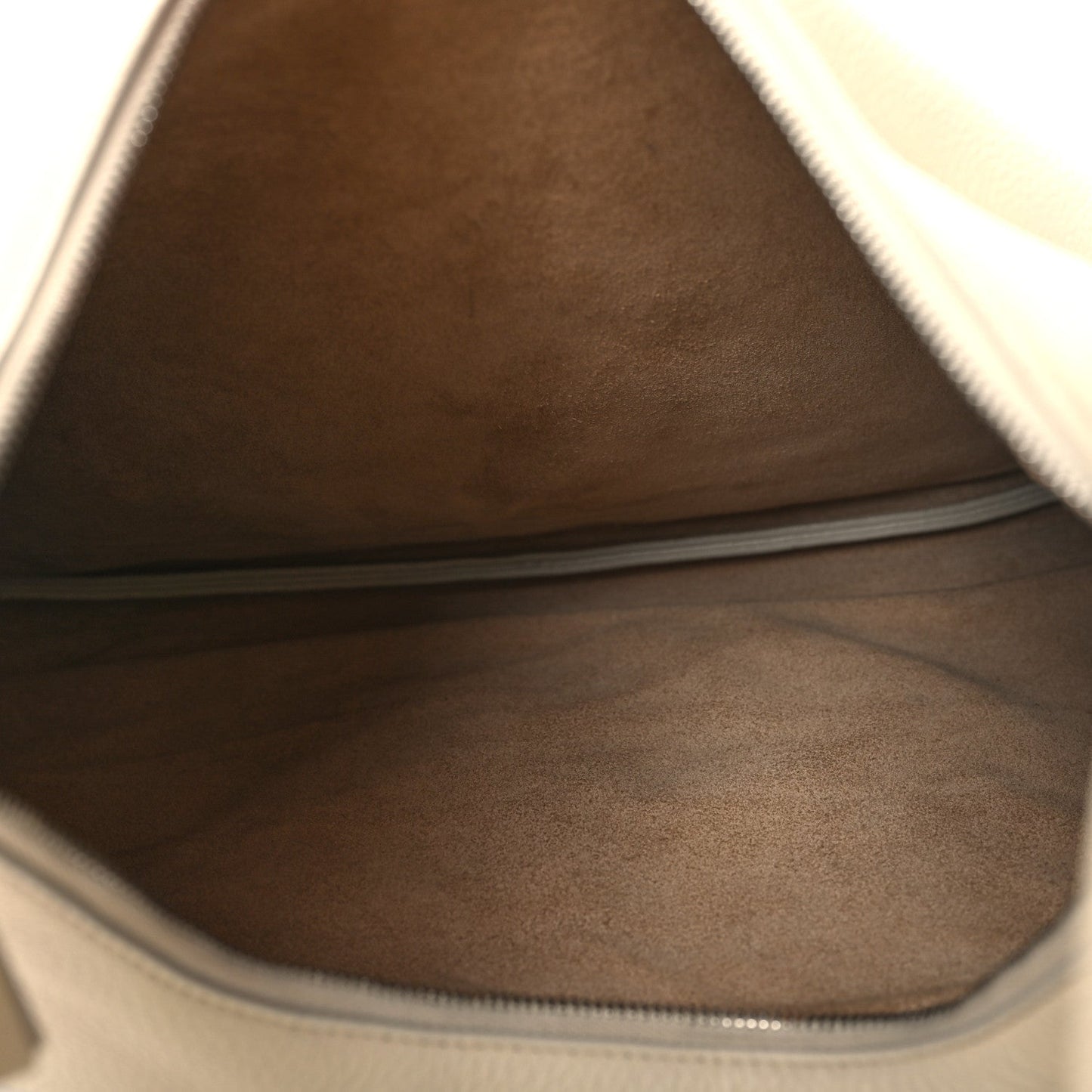 Grained Calfskin Medium Everyday Shoulder Bag Ivory