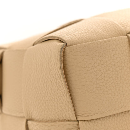 Grained Calfskin Maxi Intrecciato Brick Cassette Bag Porridge