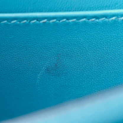 Epsom Enamel Constance 18 Bleu Du Nord Rouge de Coeur