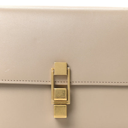 Smooth Calfskin Le Carre Satchel Dark Beige