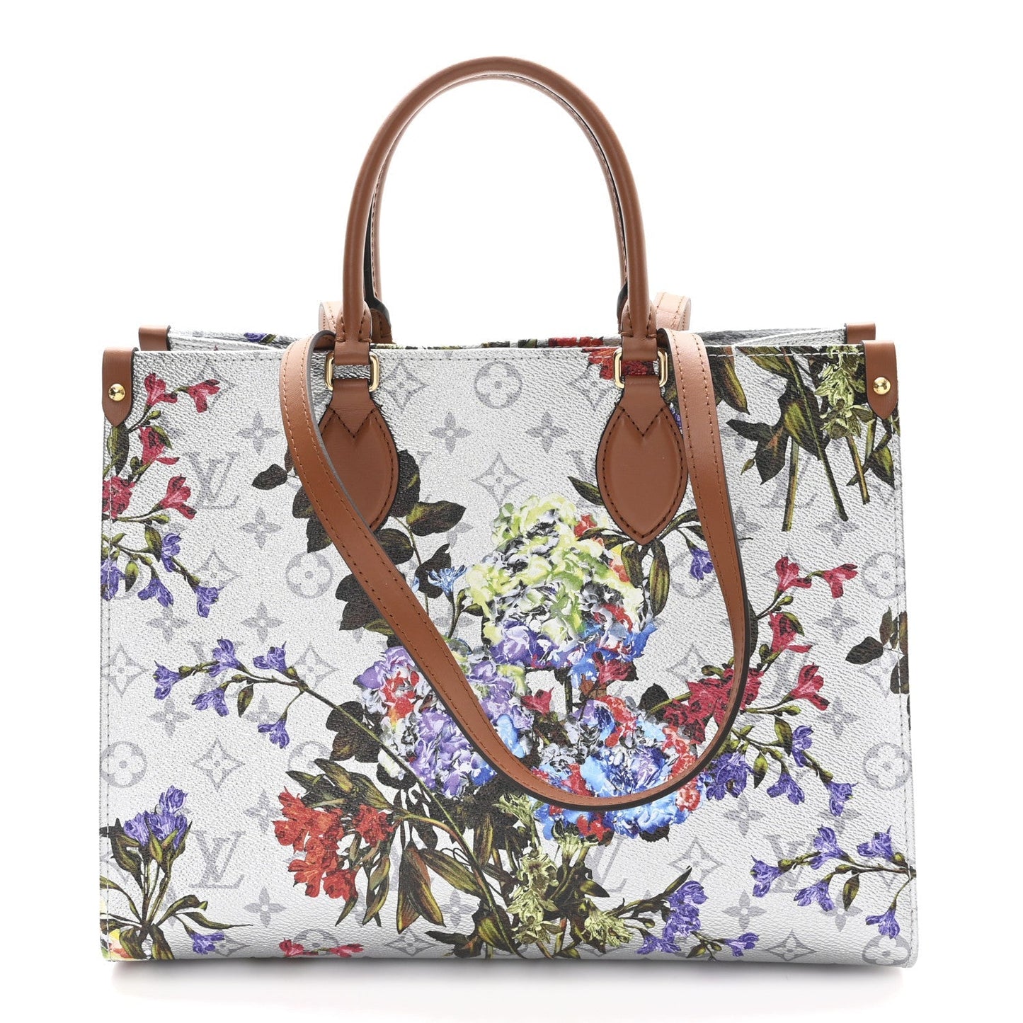 Metallic Monogram LV Garden OnTheGo MM Silver