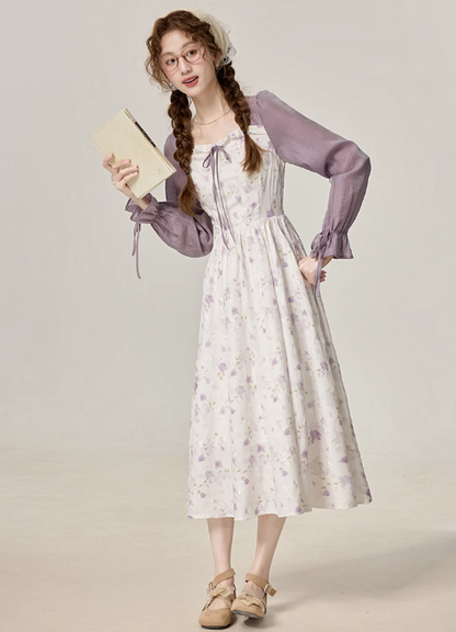 Temperament gentle style floral dress 2025 new spring super beautiful dress R1907