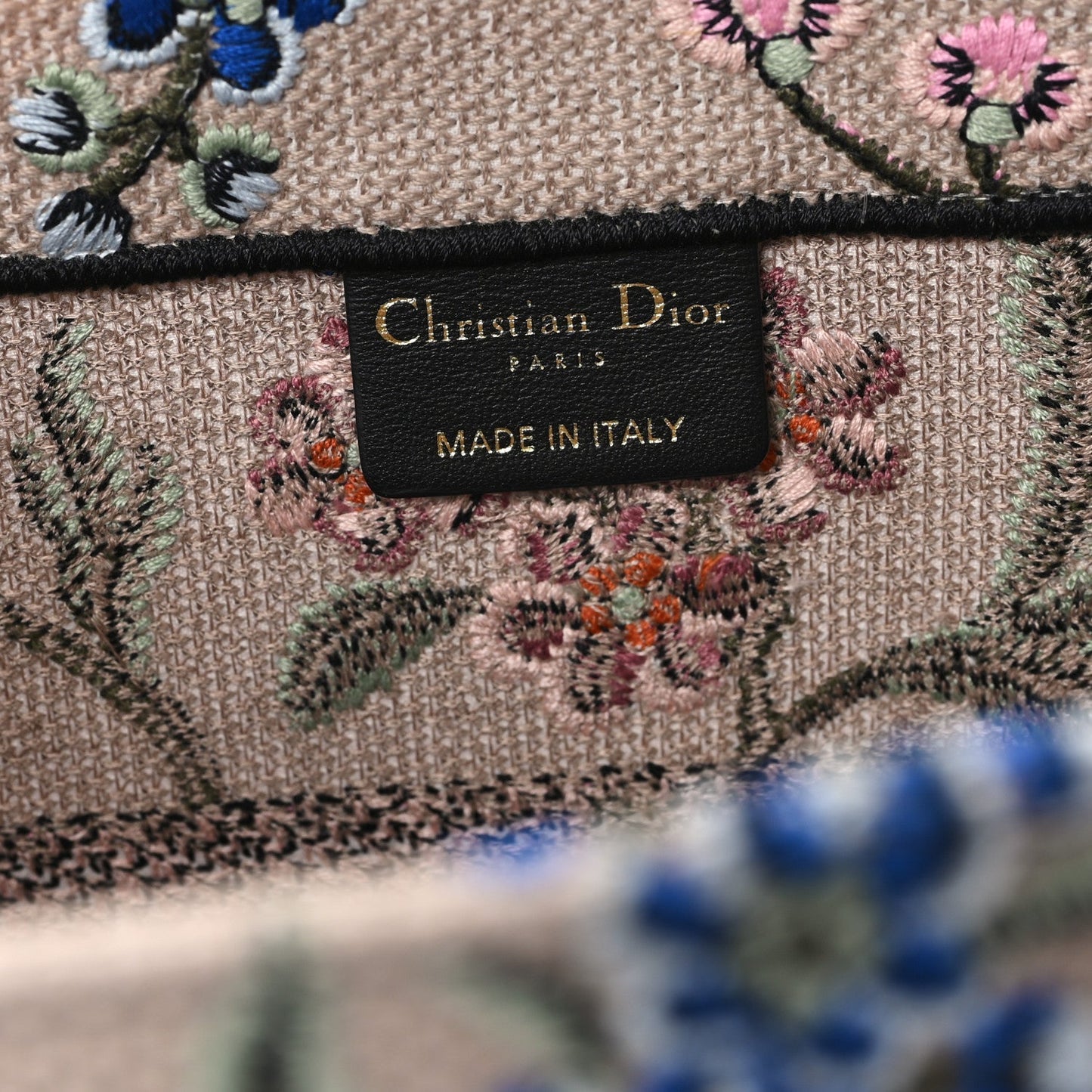 Canvas Embroidered Petites Fleurs Medium Book Tote Rose Multicolor