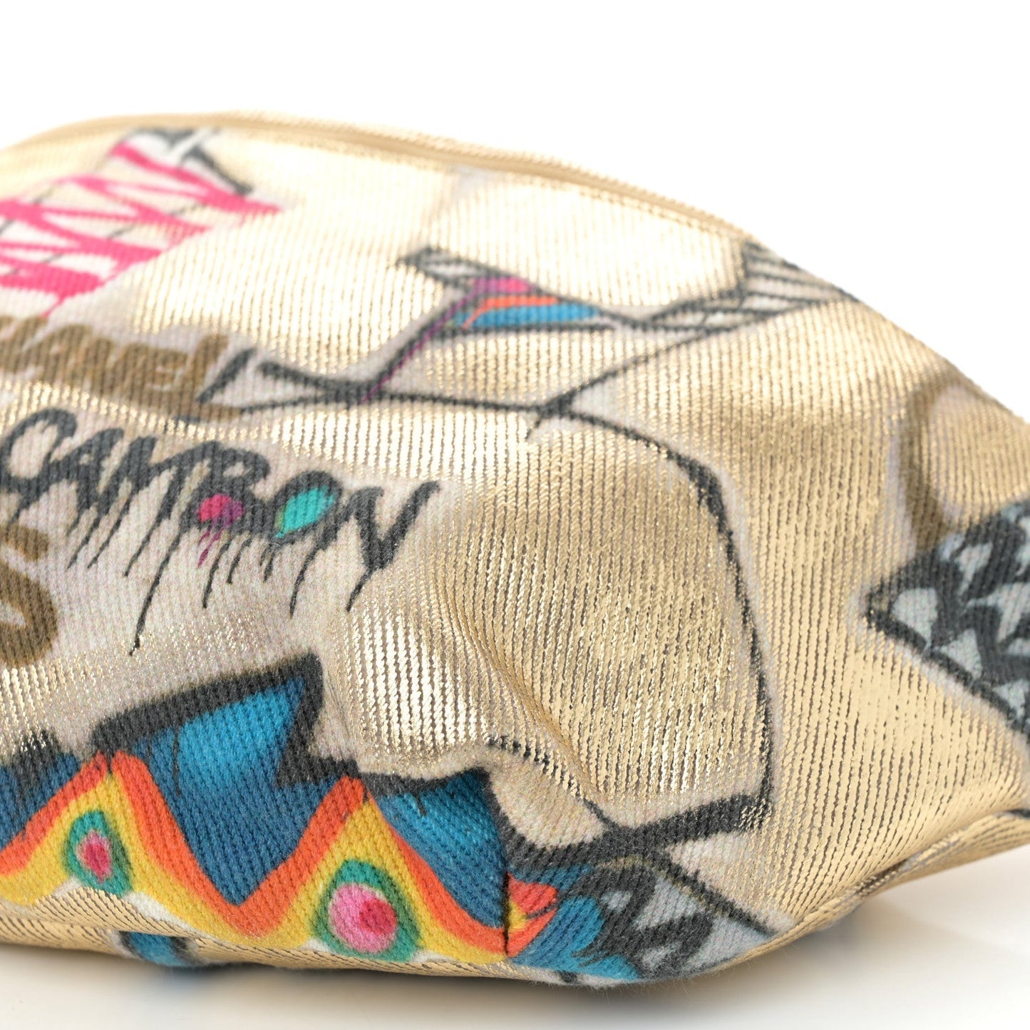 Graffiti Printed Canvas Street Spirit Waist Belt Bag Multicolor