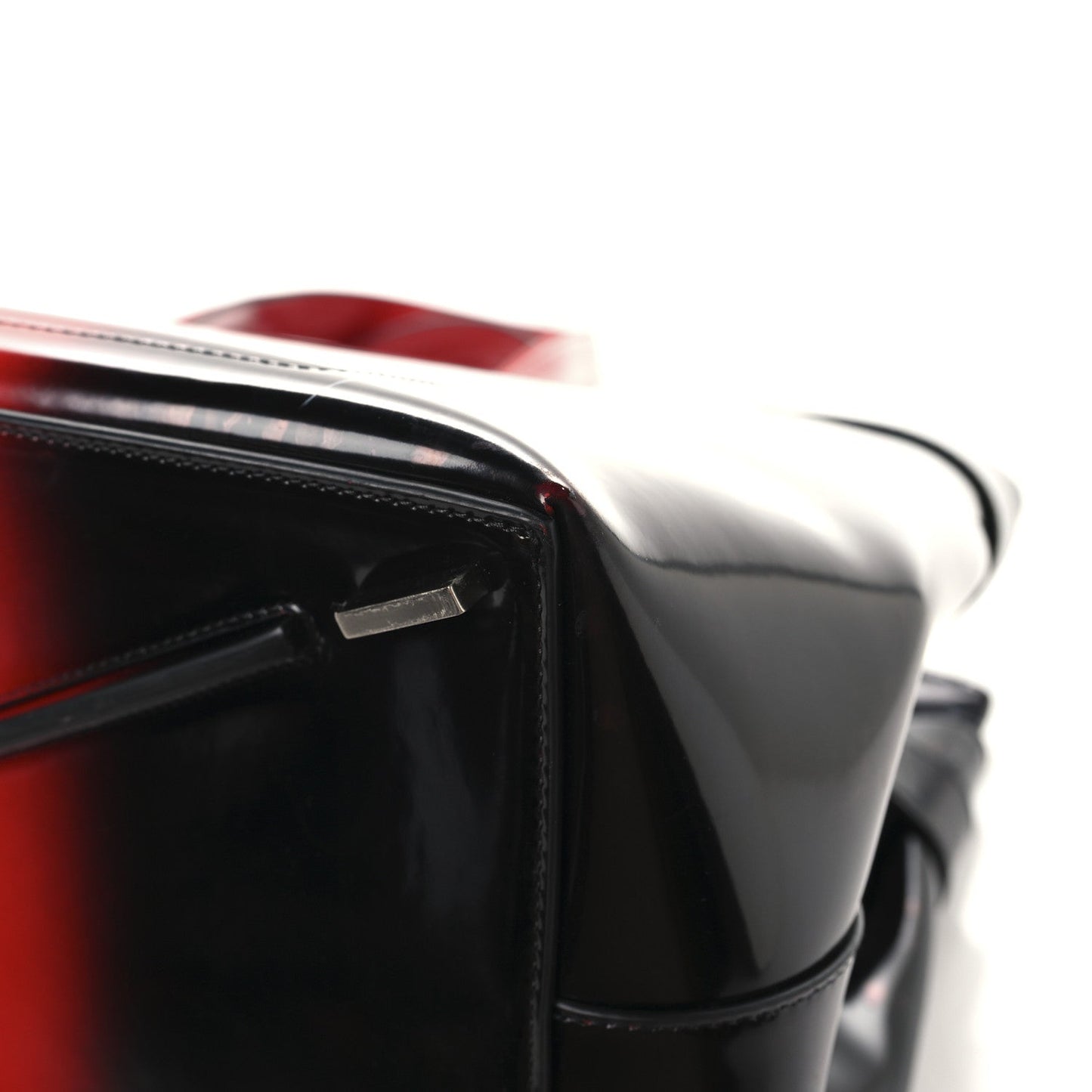 Smooth Airbrushed Calfskin XL Gancini Buckles Tote Bag Flame Red Black