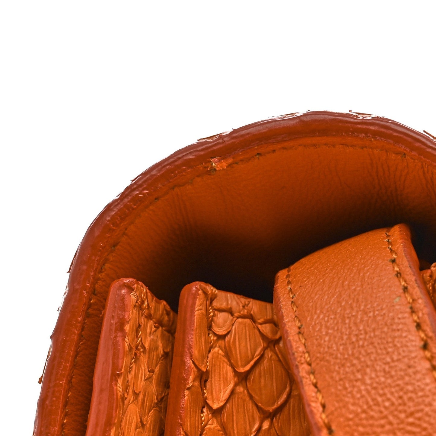 Snakeskin Classic Box Flap Orange