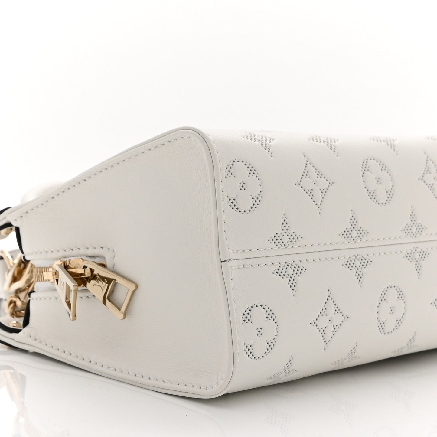 Calfskin Embossed Monogram OnTheGo East West White